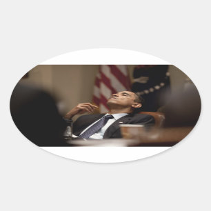 Barack Obama Ovaler Aufkleber