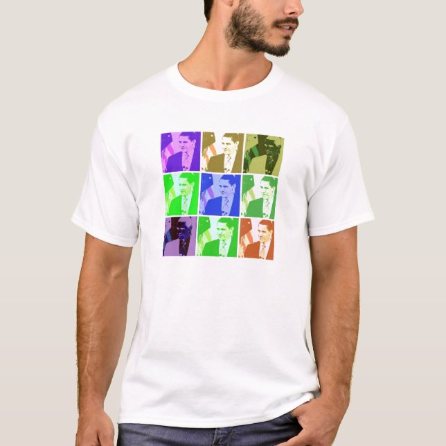 Barack Obama Pop Art T-Shirt (Vorderseite)