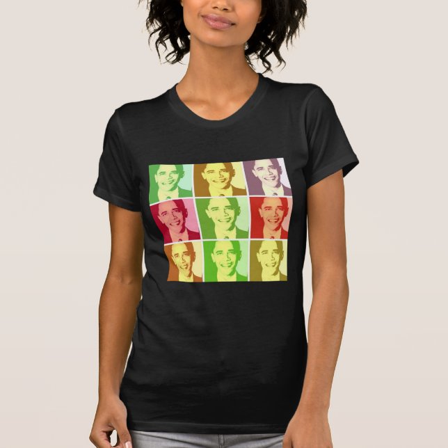 Barack Obama Pop Art T-Shirt (Vorderseite)