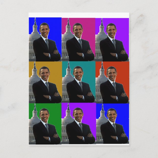 Barack Obama POPART . T - Shirt und Geschenke Postkarte (Vorderseite)