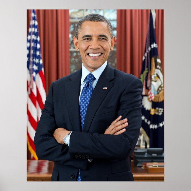 Barack Obama-Portrait Poster (Vorne)