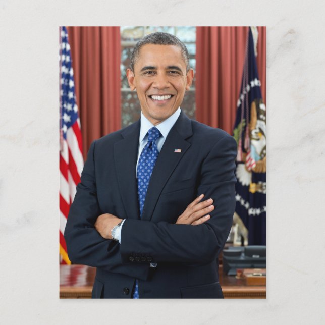 Barack Obama-Portrait Postkarte (Vorderseite)