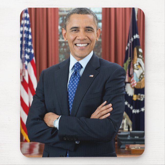 Barack Obama Porträt Mousepad (Vorne)