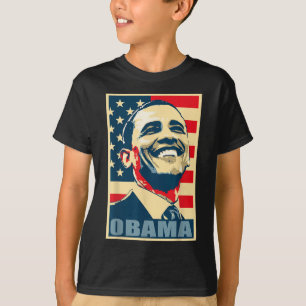 Barack Obama Präsident 44 US-Flag Happy Demo T-Shirt