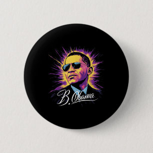 Barack Obama Präsident Portrait Patriotic Button