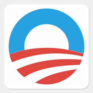 Barack Obama Präsident usa Logo Wahlen 2012 Quadratischer Aufkleber
