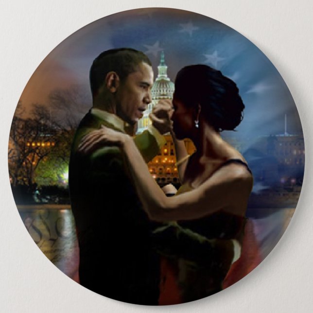 BARACK OBAMA Präsidenteneinweihungs-Geschenke Button (Vorderseite)