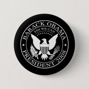 Barack Obama Präsidentenknopf Siegel-2008 Button