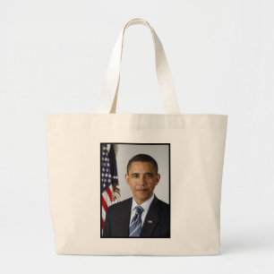 Barack-Obama-Präsidentenporträt-Große-Einkaufstasc Jumbo Stoffbeutel