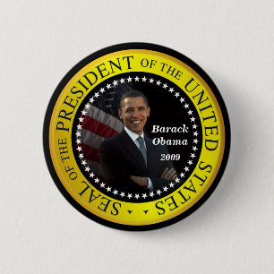 Barack Obama - PräsidentenSiegel-Knopf Button