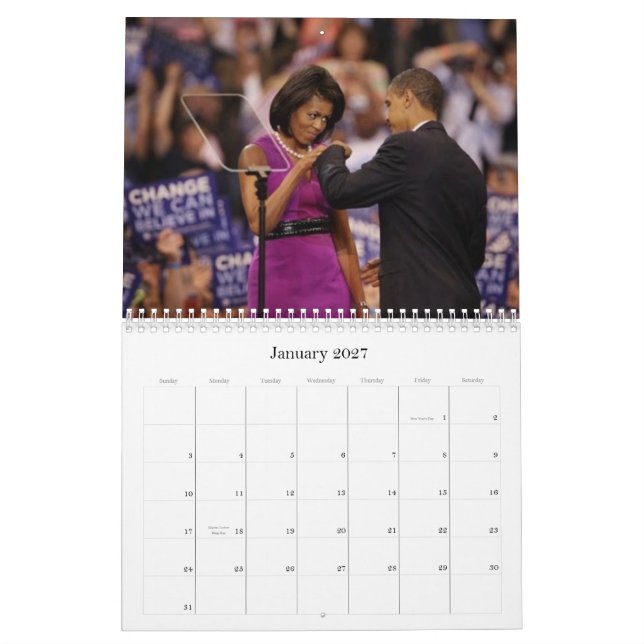 Barack Obama Primärjahreszeit Kalender (Jan 2027)