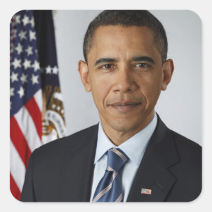 Barack Obama Quadratischer Aufkleber