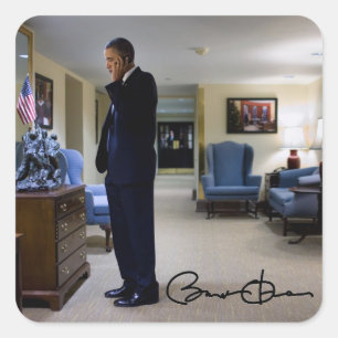 Barack Obama Quadratischer Aufkleber