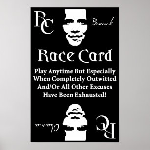 Barack Obama Race Card Poster
