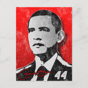 Barack Obama Red Portrait Postkarte