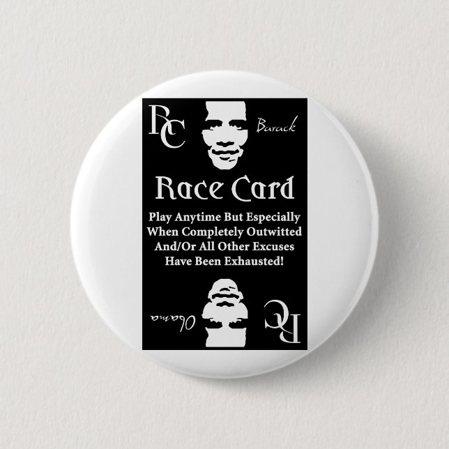 Barack Obama Rennprogramm Button (Vorderseite)