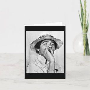 Barack Obama Retro Vintager junger Obama raucht in Karte