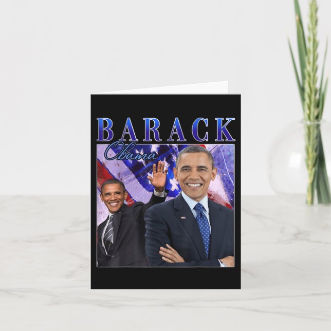 Barack Obama Retro Vintager Stil Karte (Vorderseite)