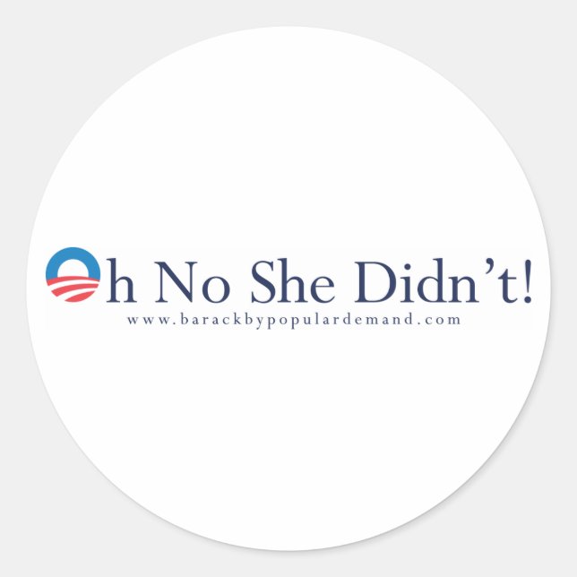 Barack Obama Round Sticker (Vorderseite)