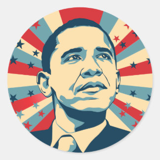 Barack Obama Runder Aufkleber