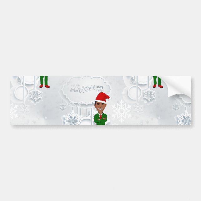 Barack Obama Santa Autoaufkleber (Vorne)