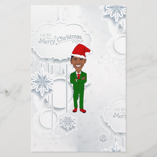 Barack Obama Santa Briefpapier (Vorderseite)