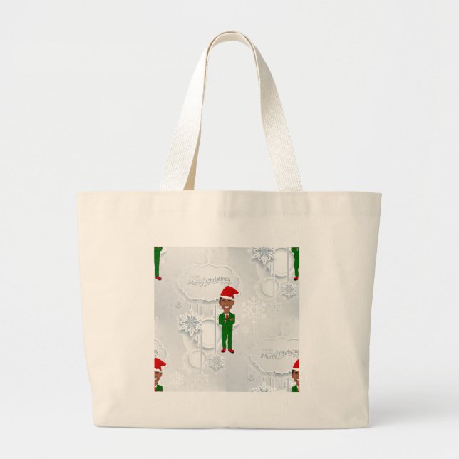 Barack Obama Santa Jumbo Stoffbeutel (Vorne)