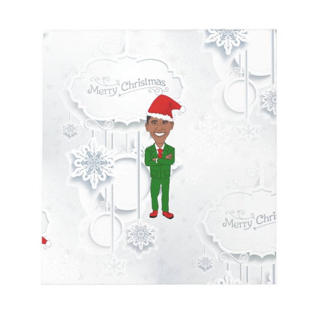 Barack Obama Santa Notizblock (Vorderseite)