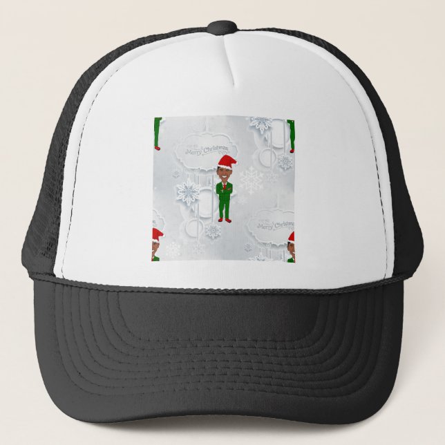 Barack Obama Santa Truckerkappe (Vorderseite)