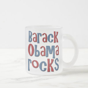 Barack Obama schaukelt T-Shirts und Geschenke Mattglastasse