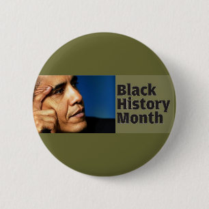Barack Obama schwarzer Geschichtsmonats-Knopf Button