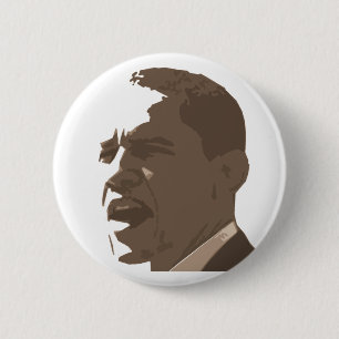 Barack Obama Sepia-Porträt-Knopf Button