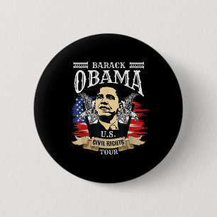 Barack Obama Shirt Präsident für Zivile Rechte Button