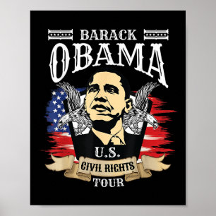 Barack Obama Shirt Präsident für Zivile Rechte Poster