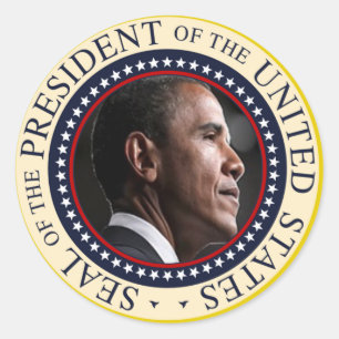 Barack Obama Siegel Runder Aufkleber