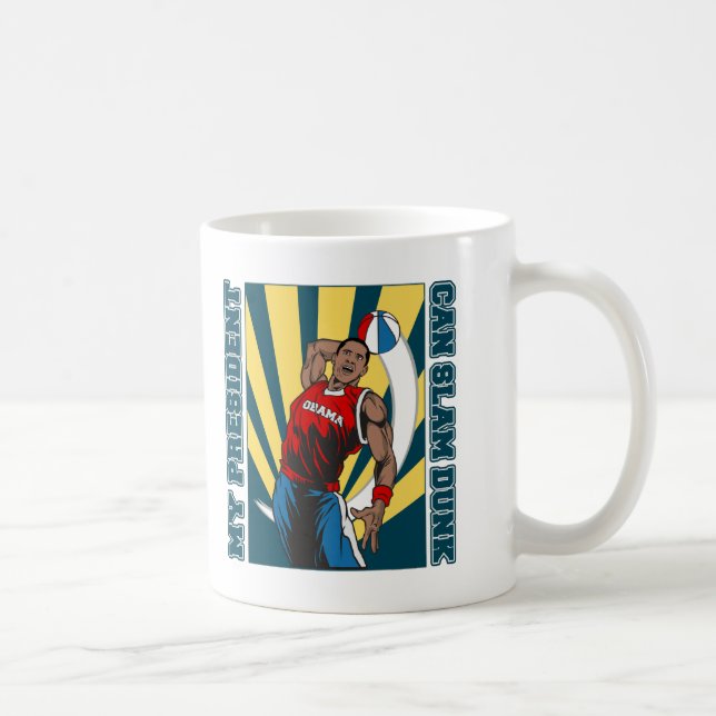 Barack Obama Slam Dunk Kaffeetasse (Rechts)