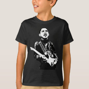 Barack Obama spielt Gitarre 44. Präsident Patriot T-Shirt