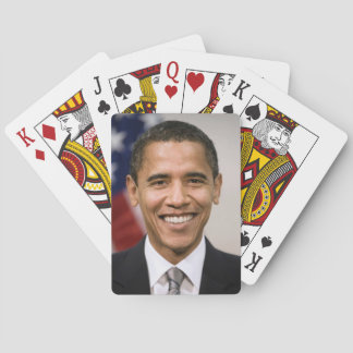 Barack Obama spielt Karten Spielkarten