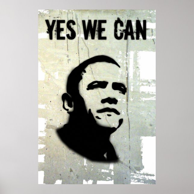 Barack Obama Stencil Concrt Poster (Vorne)