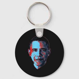 Barack Obama stilisiertes Porträt T-Shirt.png Schlüsselanhänger