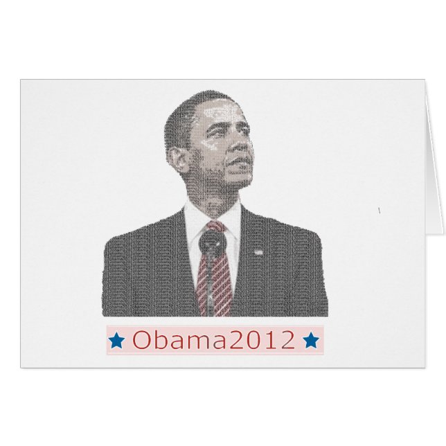 Barack Obama Text Portrait 2012 (Vorderseite (Horizontal))