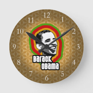 Barack Obama Throw Runde Wanduhr