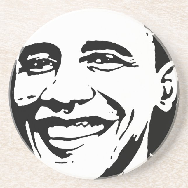 BARACK OBAMA TINTEN-KUNST GETRÄNKEUNTERSETZER (Vorne)