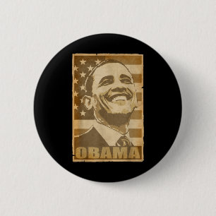 Barack Obama Torn Poster Button