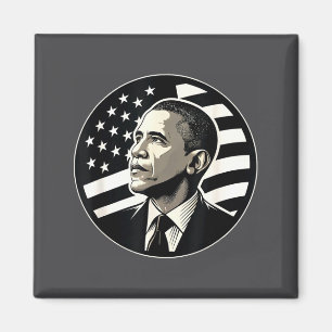 Barack Obama Tribut Kunst Demokratie Protest T-Shi Magnet