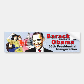 BARACK OBAMA UND FAMILIE AUTOAUFKLEBER