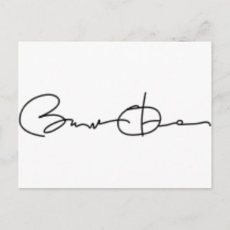 Barack Obama Unterschrift Postkarte