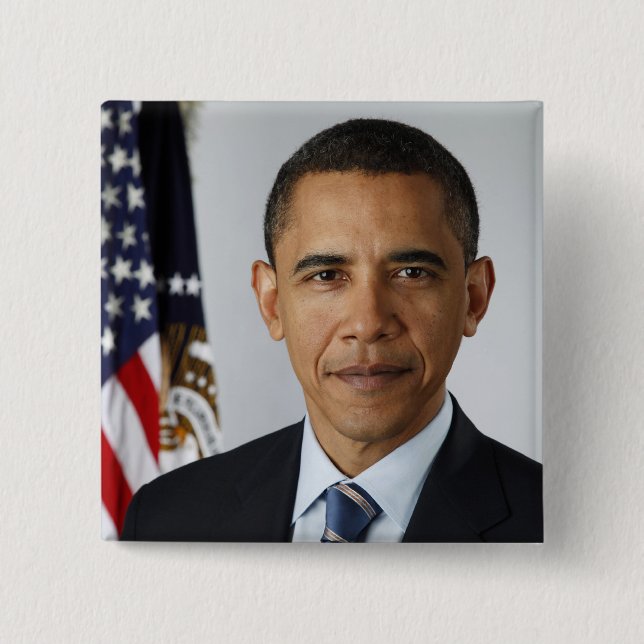 Barack Obama US-Präsident Weißes Haus Portrait Button (Vorderseite)