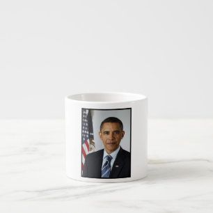 Barack Obama US-Präsident Weißes Haus Portrait Espressotasse