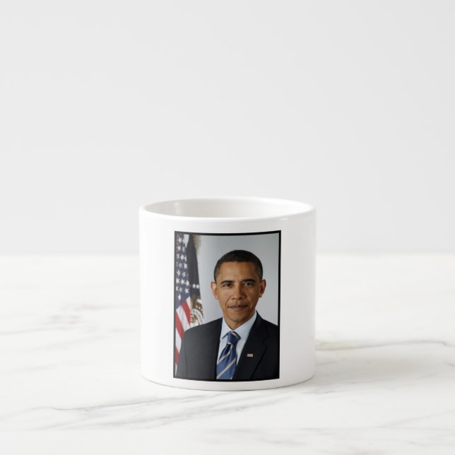 Barack Obama US-Präsident Weißes Haus Portrait Espressotasse (Vorderseite)